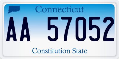 CT license plate AA57052