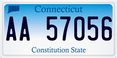 CT license plate AA57056