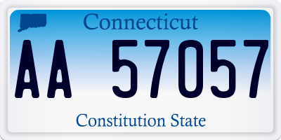 CT license plate AA57057