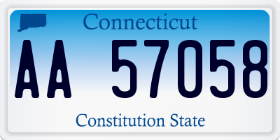 CT license plate AA57058