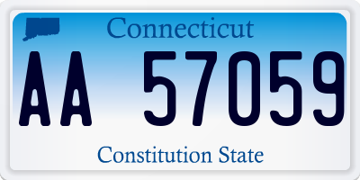 CT license plate AA57059