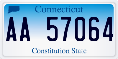 CT license plate AA57064