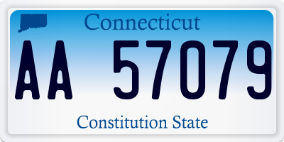 CT license plate AA57079