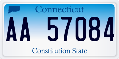 CT license plate AA57084