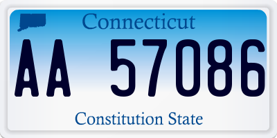 CT license plate AA57086