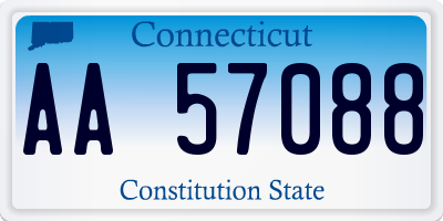 CT license plate AA57088