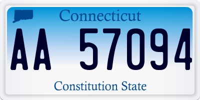 CT license plate AA57094