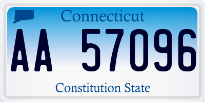 CT license plate AA57096