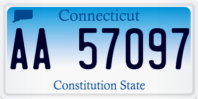 CT license plate AA57097