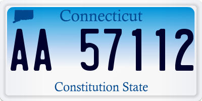 CT license plate AA57112