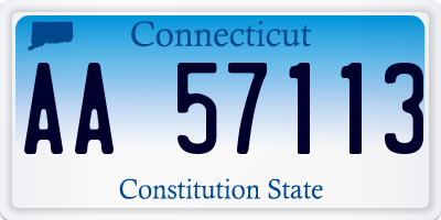 CT license plate AA57113