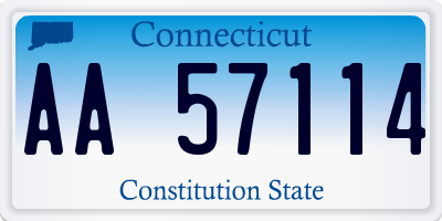 CT license plate AA57114