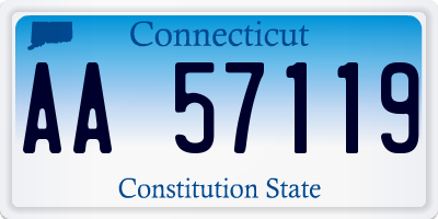 CT license plate AA57119