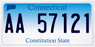 CT license plate AA57121