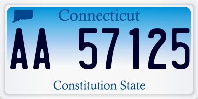 CT license plate AA57125