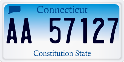 CT license plate AA57127