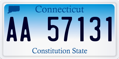 CT license plate AA57131