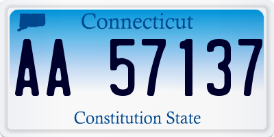 CT license plate AA57137