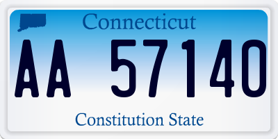 CT license plate AA57140