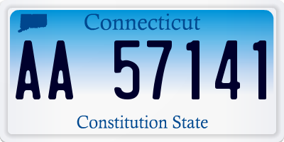 CT license plate AA57141