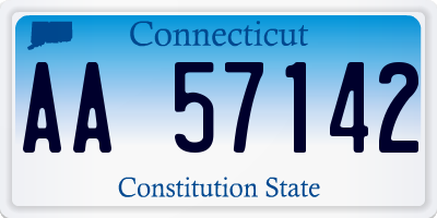 CT license plate AA57142