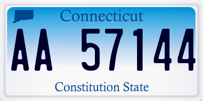 CT license plate AA57144