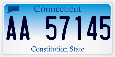 CT license plate AA57145