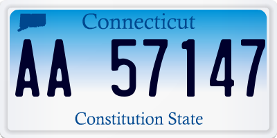 CT license plate AA57147