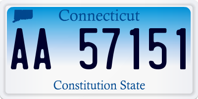 CT license plate AA57151