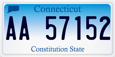 CT license plate AA57152