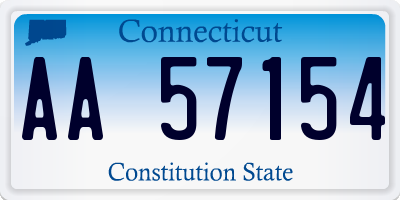 CT license plate AA57154