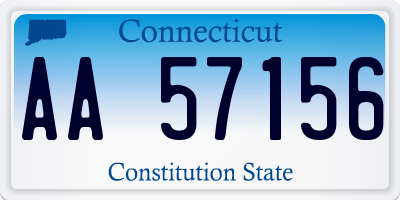 CT license plate AA57156