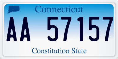 CT license plate AA57157