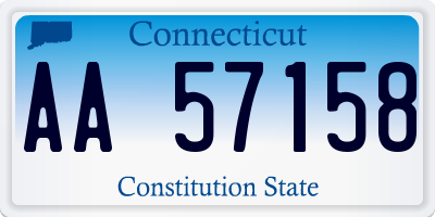 CT license plate AA57158