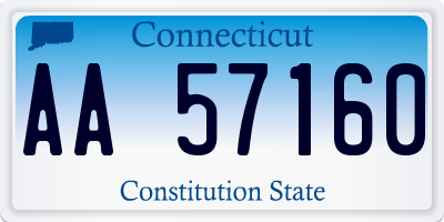 CT license plate AA57160