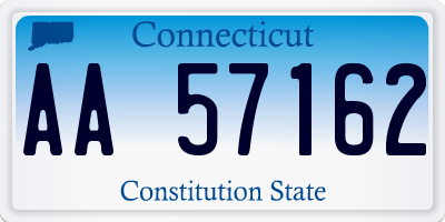 CT license plate AA57162