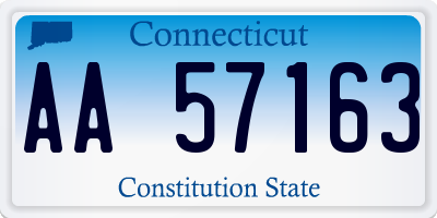 CT license plate AA57163