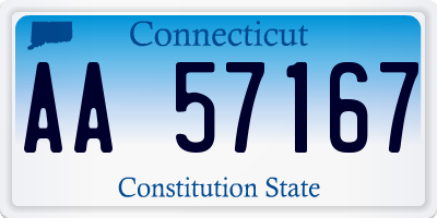 CT license plate AA57167