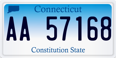 CT license plate AA57168