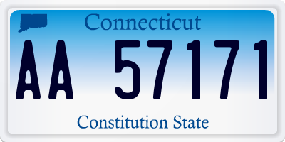 CT license plate AA57171