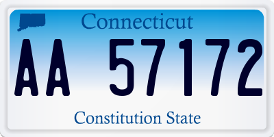 CT license plate AA57172