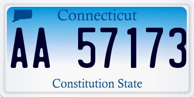 CT license plate AA57173