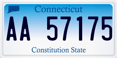 CT license plate AA57175