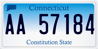 CT license plate AA57184