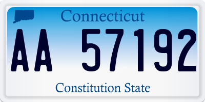 CT license plate AA57192