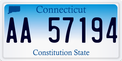 CT license plate AA57194