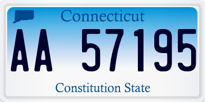 CT license plate AA57195