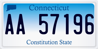 CT license plate AA57196