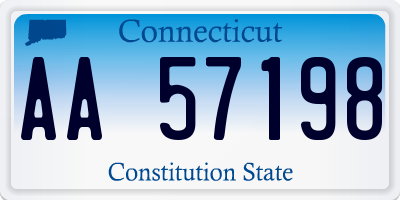 CT license plate AA57198