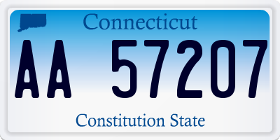 CT license plate AA57207